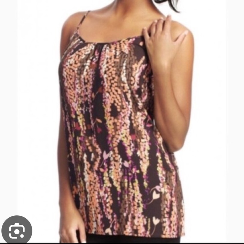 CAbi Trellis Down To Earth Mosaic Print Tank Top